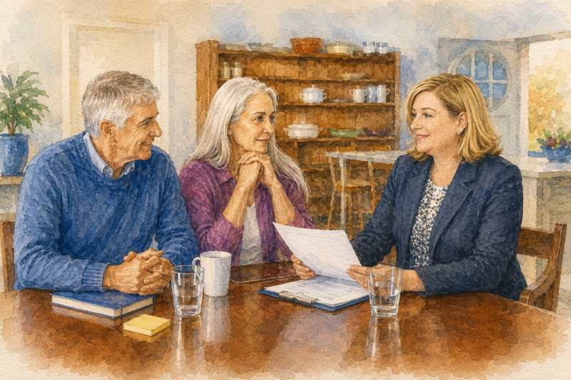 senior citizen couple with dre Szekrenyi